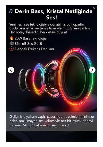 Rose Sp-503 Taşınabilir Bluetooth Hoparlör