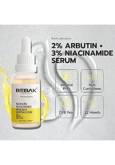 Bebak Pharma Serisi Yüzde İki Arbutin Serum 30 Ml