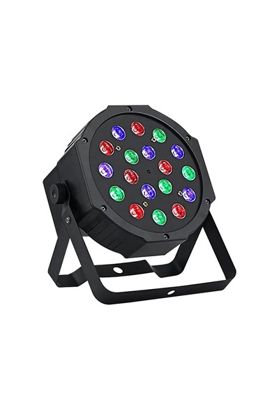 Aolait Al318p 18 Led Par Sahne Işığı 18w Dmx512 Ses Kontrollü Disko Parti Işığı Siyah