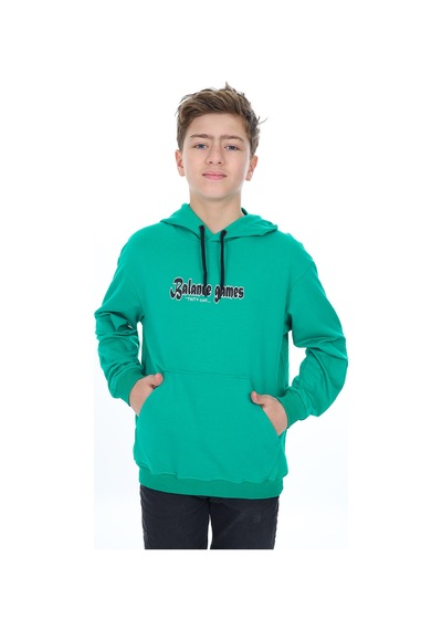 Toontoy Kids Toontoy Erkek Çocuk Oversize Kapüşonlu Hafif Düşük Omuz Baskılı Sweatshirt - 2 İplik Koyu Yeşil Toontoy Kids Toontoy Erkek Çocuk Oversize Kapüşonlu Hafif Düşük Omuz Baskılı Sweatshirt - 2 İplik Koyu Yeşil