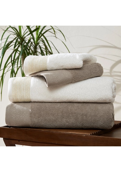 Taç Zen Pure Cotton Pamuk Aile Seti Ekru Bej Ekru