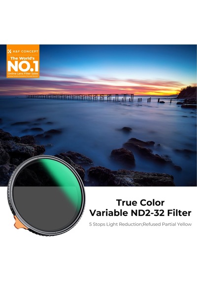 Nano-x True Color Değişken Nd Filtre 82 Mm Gri Filtre Nd2-32 1-5 Diyafram Seviyesi Ve Cpl Nötr Gri Filtre
