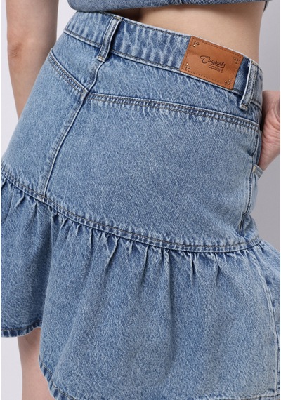 Colin's Colins Slim Fit Düz Fermuarlı Kadın Mavi Etek Cl1076012 Q1.v1 Dn44459 Denim