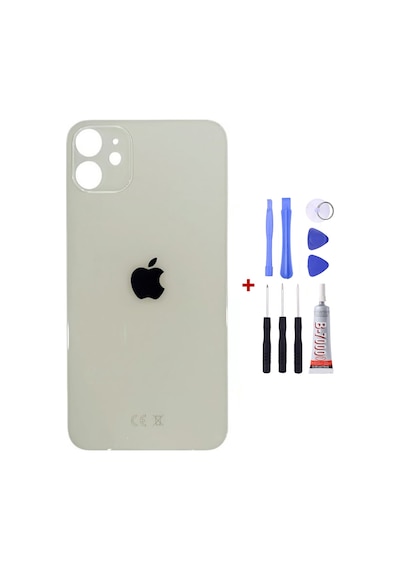 Apple Uyumlu iPhone 12 Mini Beyaz Arka Cam Kapak Arka Pil Kapağı