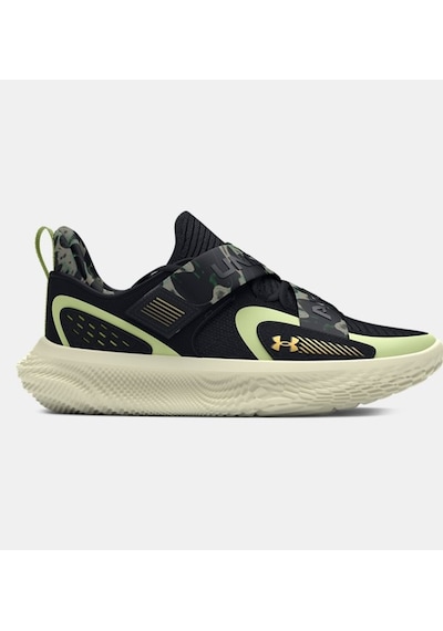 Under Armour - Erkek Flow Futr X 4 Camo Basketbol Ayakkabısı 3027772-001 Black Retro Green Metallic Gold Çok Renkli