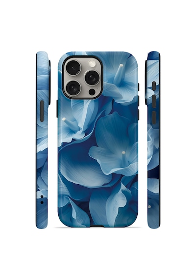 Velvoria Valestra Mavi Ortanca Apple iPhone Uyumlu 15 Pro Darbe Korumalı Kılıf Valestra Select - Mavi Ortanca