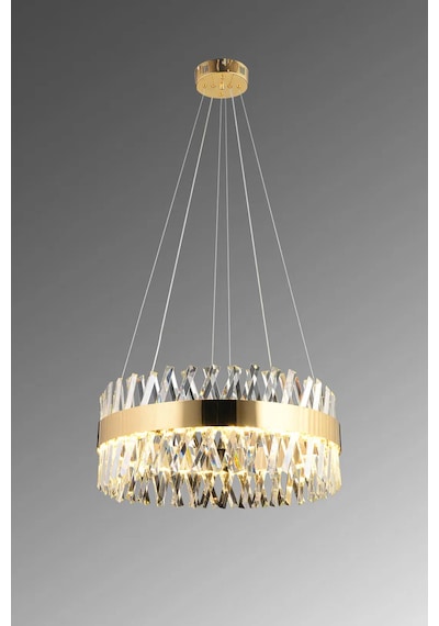 Roxy 60'lık Taşlı Sarkıt Led Avize 9692-t19-7t-hy Gold