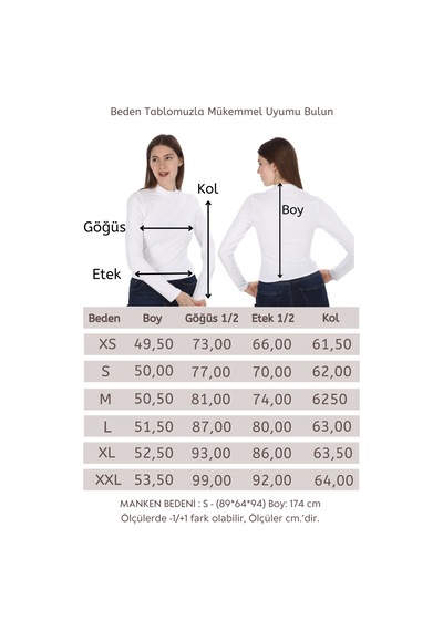 Kadın Modal Dik Yaka Slim Fit Tişört-beyaz Beyaz