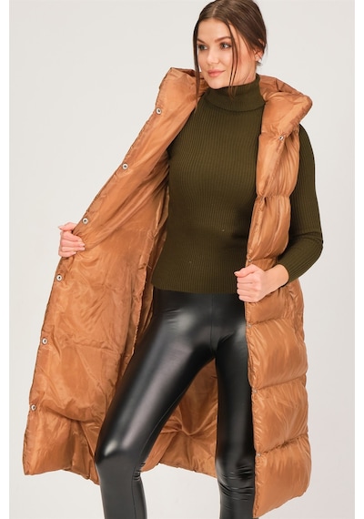 Z6734 Dewberry Xexese Bayan Yelek-camel CAMEL