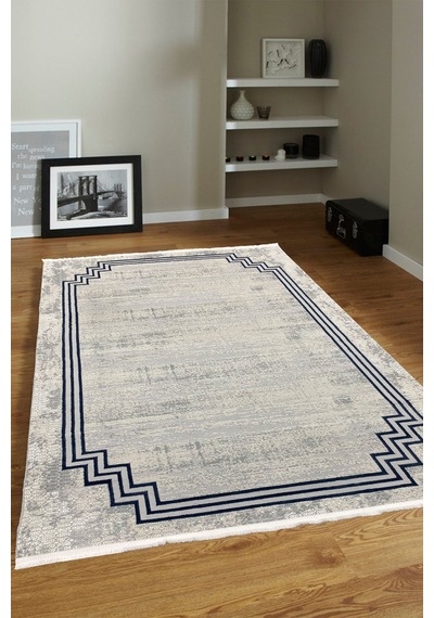 4m2-6m2 Bambu Tarz Modern Sık Dokuma Halı Salon Oturma Odası Mutfak Halısı Antialerjik Mavi 6304mavi