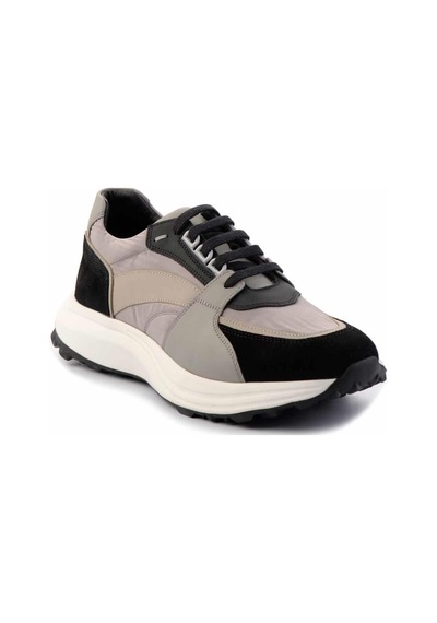 Bambi Siyah Leather Erkek Sneaker E01901289102 Siyah