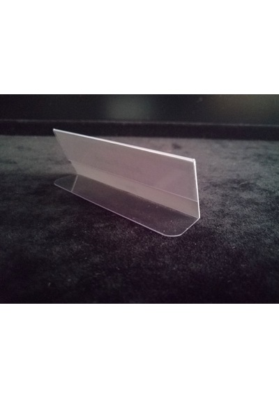 10 Ad Şeffaf Plastik Etiketlik İsimlik 8x3 Cm Kartvizitlik Ayaklı
