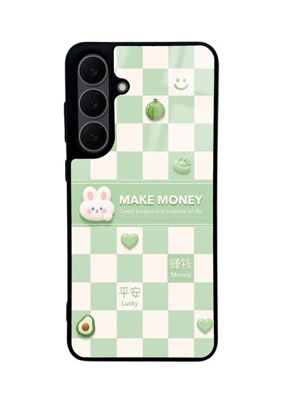 Samsung Uyumlu  S25 Fe Green Make Money Tasarımlı Glossy Telefon Kılıfı Mint