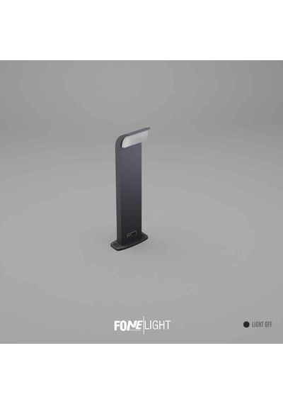 Naja Led Bahçe Aydınlatma Direği 500 Mm Ip65 Alüminyum Dış Mekan Bahçe Lambası 9w 3000k Peyzaj Aydınlatma Yürüyüş Yolu Villa Park Bollard Aydınlatma Antrasit 30x100x500 Mm