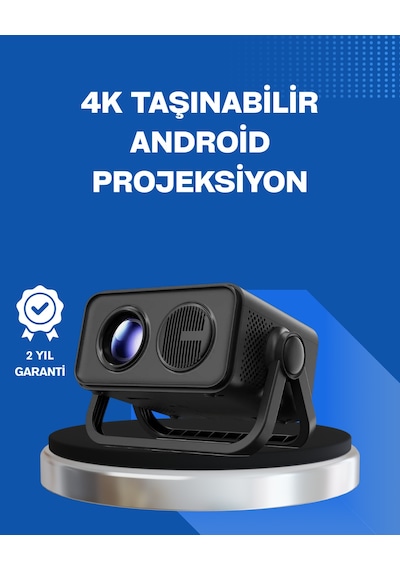 Android Tv 11 İşletim Sistemli Elektrikli Odaklama Projektör