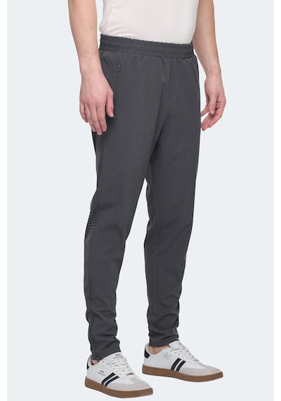 Slazenger Grıet Erkek Fermuar Cepli Dar Paça Koyu Gri Eşofman Altı Koyu Gri