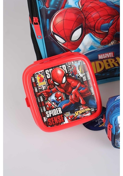 Lisanslı Spıderman Okul,beslenme Ve Kalem Çantası İle 2 Katlı Beslenme Kabı/lunch Box Seti Diğer