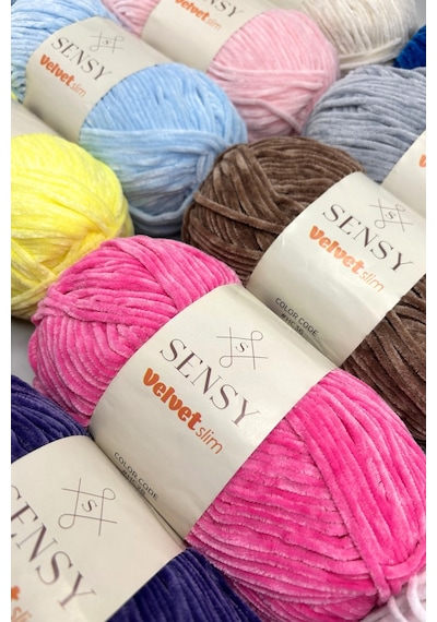 Sensy Velvet Slim El Örgü Kazak Ipi Bebek Battaniye Ipi Kadife Ip Amigurumi Ip Turuncu