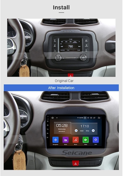 Jeep Renegade 2016-2018 Multimedya Navigasyon Usb Kamera Carplayer 4 Ram