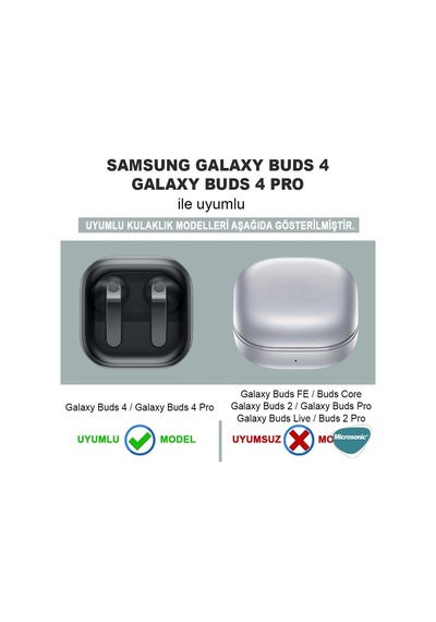 Samsung Galaxy Buds 4 Pro Kılıf Airbag Transparan Silikon Şeffaf
