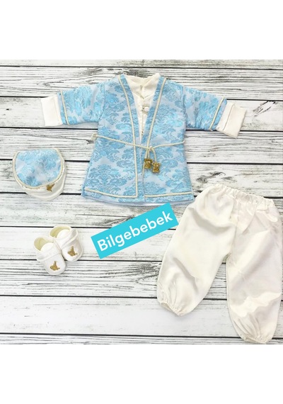 Ponpon Baby Erkek Bebek Şehzade Mevlüt Seti Turkuaz