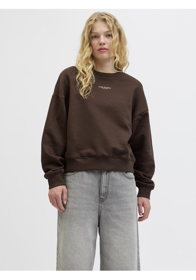Jack & Jones Kadin Minimal Logo Baskili Sweatshirt - Studio - 12280154 Bracken