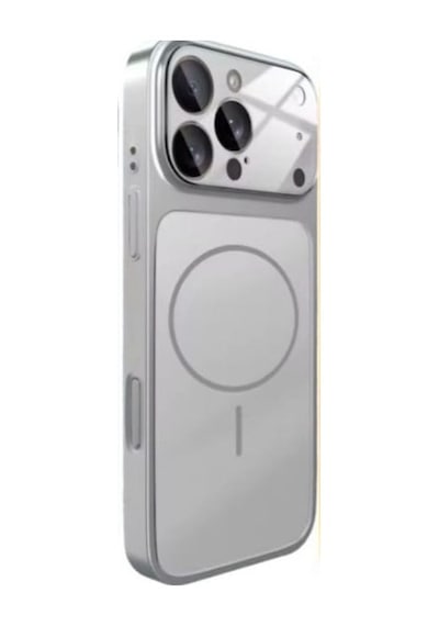 Apple Uyumlu iPhone Gümüş 13 Pro Max  17 Pro Max Görünüme Çeviren Kamera Koruma Magsafe Kılıf
