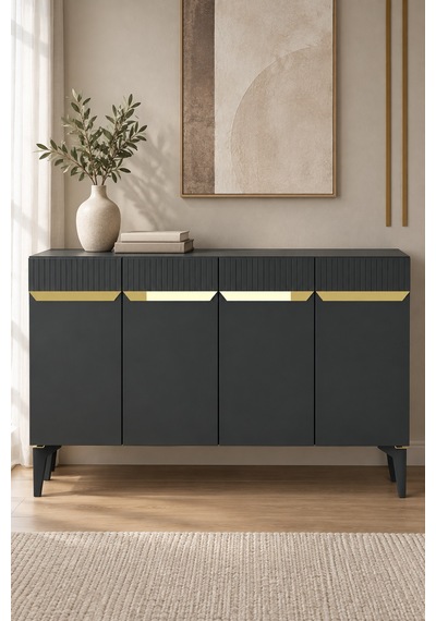 Ka1244ag Duma Konsol Antrasit-gold 120cm Antrasit - Gold
