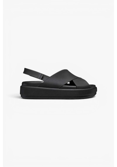 Crocs Brooklyn Luxe Cross Strap Kadın Siyah Terlik - 209407