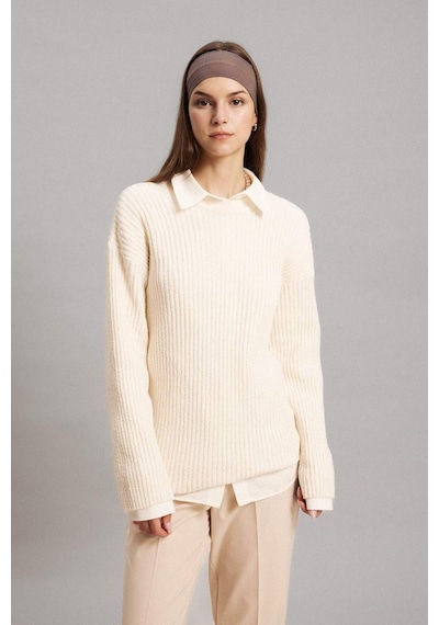 Defacto Regular Fit Kazak Tunik B6325AX24SPER109 Ekru