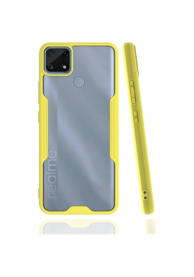 Uryport Realme C25 Kılıf Platin Silikon - Sarı
