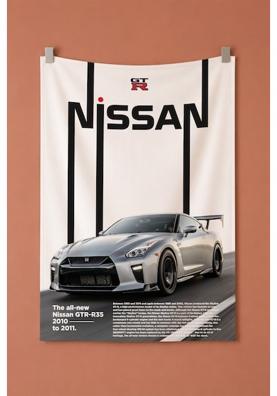 Nissan Gtr R35 Dekoratif Duvar Örtüsü Duvar Halısı Reaste