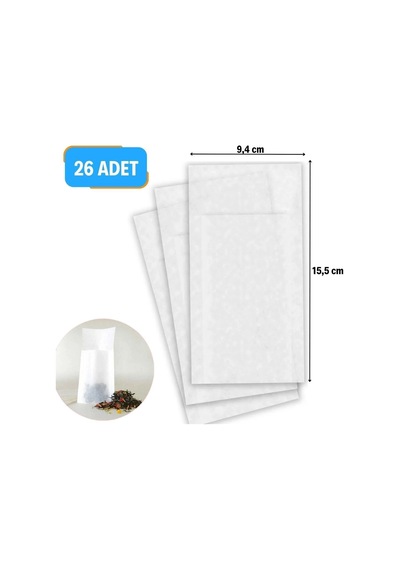 26 Adet Pratik Kullan At Çay,bitki Çayı,filtre Kahve Demleme Poşeti Süzgeci Bx40 Diğer