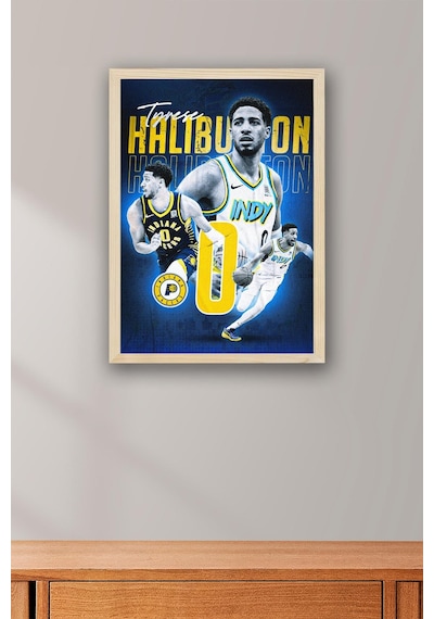 Tyrese Haliburton Çerçeveli Tablo - Basketbol Nba Posteri Tablo