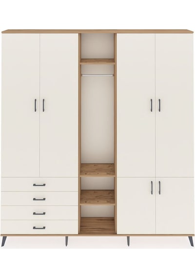 Arges Dolap 14 Raflı 4 Çekmeceli Tek Askılı 220x30x243 Çam-aytaşı/aytaşı Aytası/aytası Arges Dolap 14 Raflı 4 Çekmeceli Tek Askılı 220x30x243 Çam-aytaşı/aytaşı Aytası/aytası