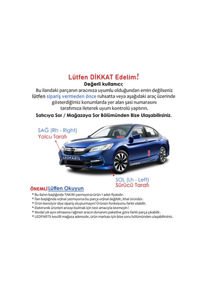 Leoparts Toyota Corolla Cross Stop Lambası İç Sağ Ledsiz 2022-2024 81581-16010
