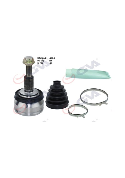 Gva Aks Kafası Dış Ön Transporter T5 1.9 Tdı 04-10 Axb 38x27x63 168.5mm Gva 4475220k 7h0498099 7h0407321b 7h0407321a
