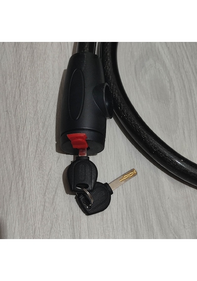 Kalın Anahtarlı Motorsiklet Kilidi 2cm Eni Ve 1.5 Metre