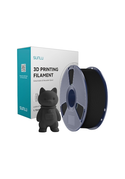Sunlu Siyah Pla Mat Filament - 1.75mm - 1 Kg