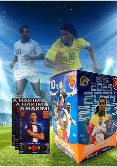 Futbolcu Kartları Süper Final 50 Adet 100 Kart 2023 Futbol Oyun Kartları Yeni Sezon Bd1453