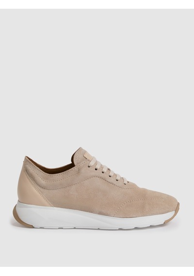 Cacharel Bej %100 Deri Süet Sneaker Ayakkabı