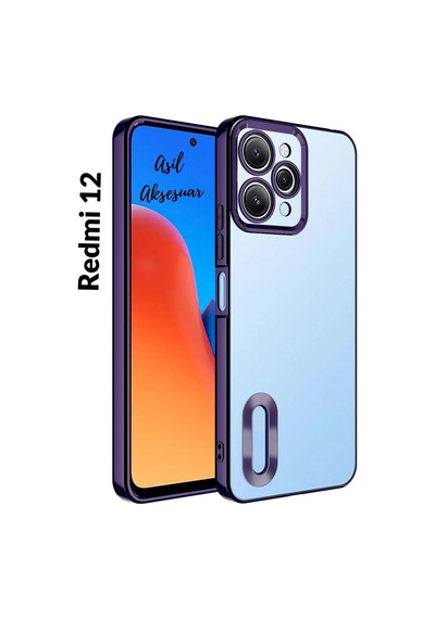 Xiaomi Redmi 12 Uyumlu Kamera Lens Korumalı Logo Gösteren Renkli Detaylı Kılıf
