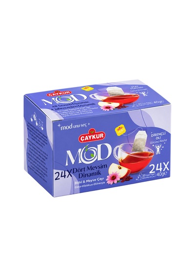 Mod Dört Mevsim Dinamik Bardak Poşet Çay 2x20 40gr. Yirmidörtlü Paket