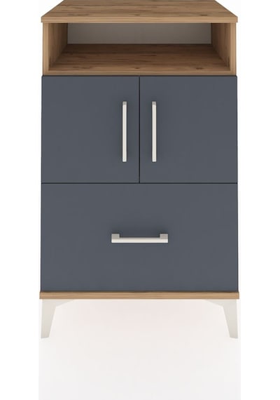 Hyperion Komodin 2 Raflı Tek Çekmeceli 2 Kapaklı 60x44x96 Çam... Çam