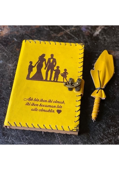 Aşk Biz İken İki Olmak Deri Defter