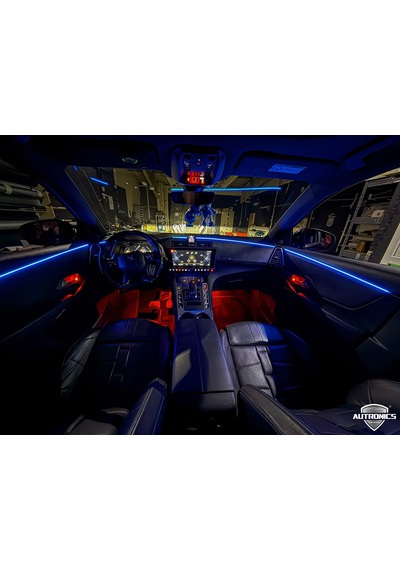 Araç İçi Ambiyans Led Seti Rgb 64 Renk Bluetooth Destekli Müzik Duyarlı Evrensel İç Ortam Aydınlatma Komple Set 1 Adet