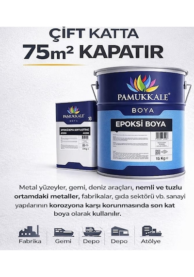 Pamukkale 4200 Epoksi Boya 18 Kg Ral 1017 Safran Sarısı Diğer