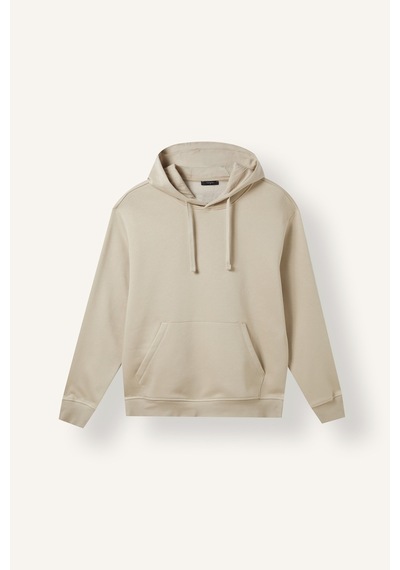 Defacto Regular Fit Kapüşonlu İçi Yumuşak Tüylü Kanguru Cepli Basic Sweatshirt X8283az26aubg106 Bej-bg106
