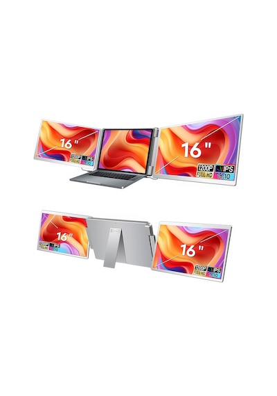 Npo Npm11 16" Fhd 1200p Ips Type-c Taşınabilir 2'li Monitör Çoklayıcı Standlı Notebook Monitör