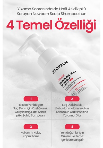 Bebeklere&yenidoğanlara Özel Göz Yakmayan Konak&sebum Karşıtı Şampuan Atopalm Newborn Scalp Shampoo
